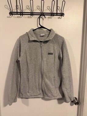 Columbia Women's Gray Full Zip Lightweight Jacket Zipped Pockets Size L